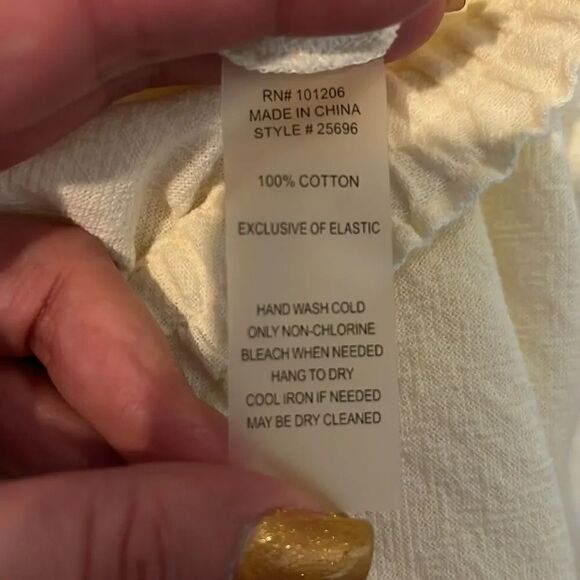 Soft Surroundings textured, cotton wide, leg pants, L! - Picture 6 of 6